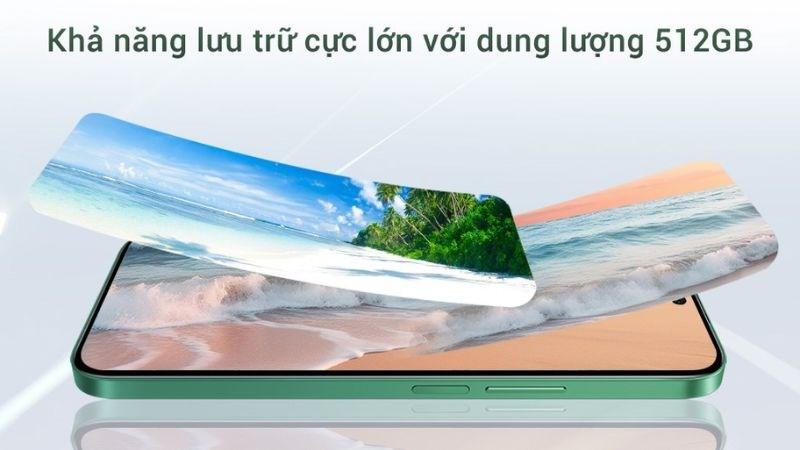 Bộ nhớ trong 512GB lớn thoải m&aacute;i lưu trữ