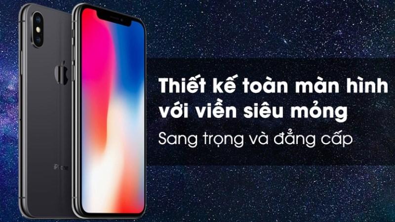 iPhone X c&oacute; viền m&agrave;n h&igrave;nh si&ecirc;u mỏng