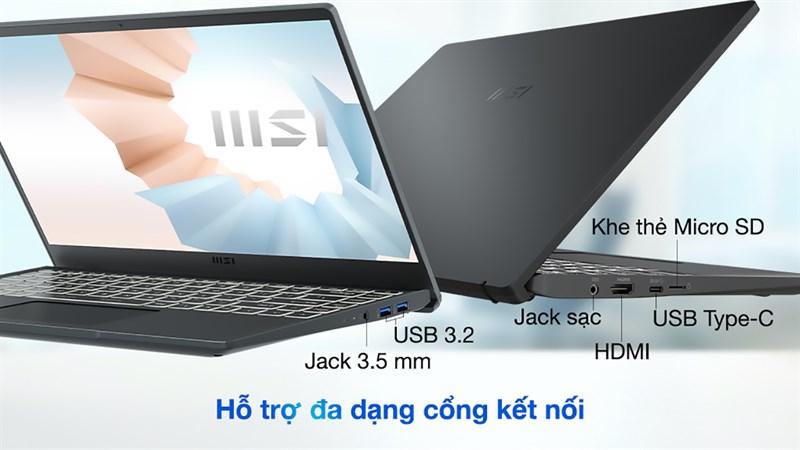 Mua laptop dưới 15 triệu - MSI Modern 14 B11MOU i3