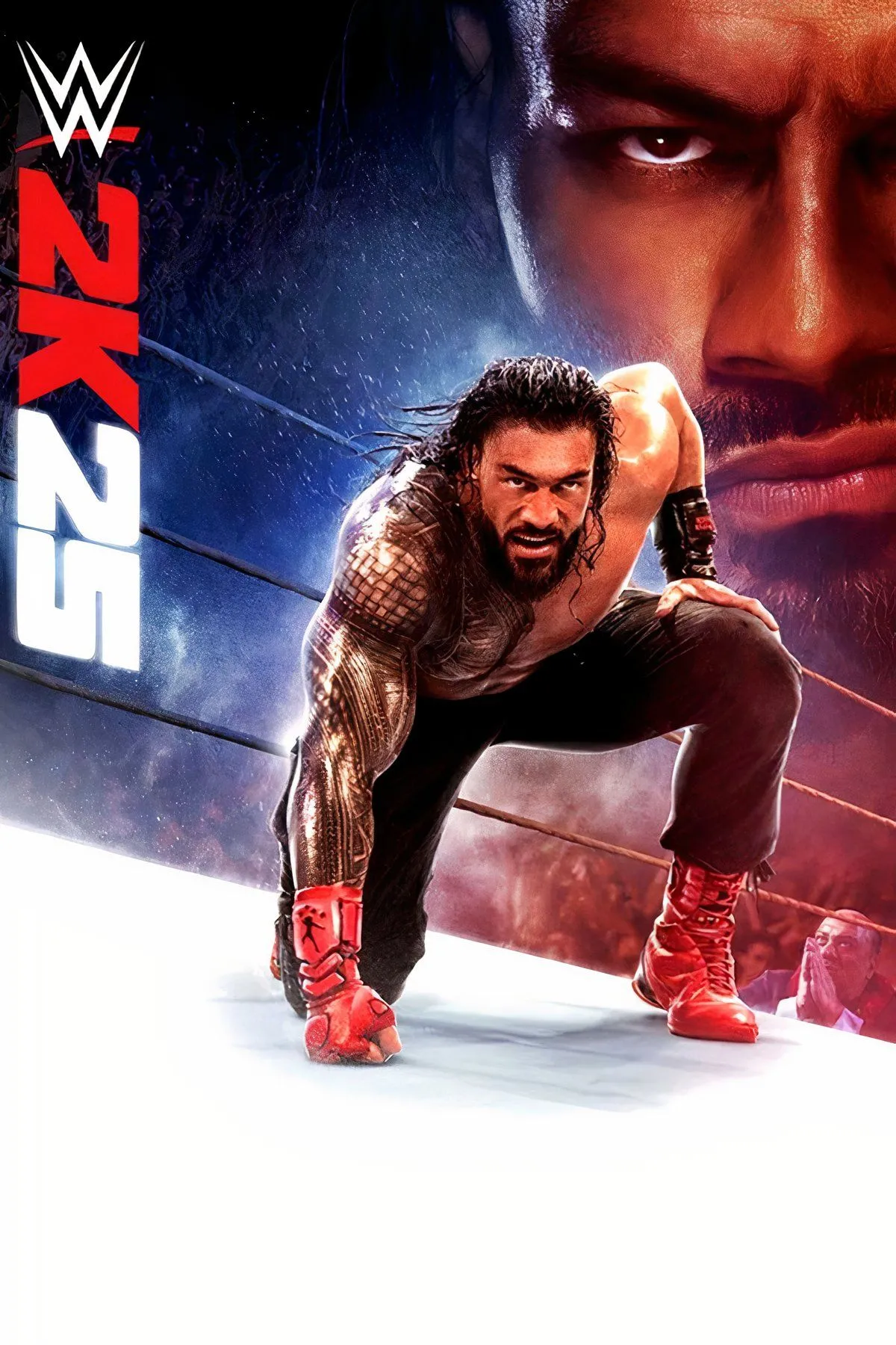 Ảnh bìa chính thức của game WWE 2K25 thể hiện đô vật Cody Rhodes