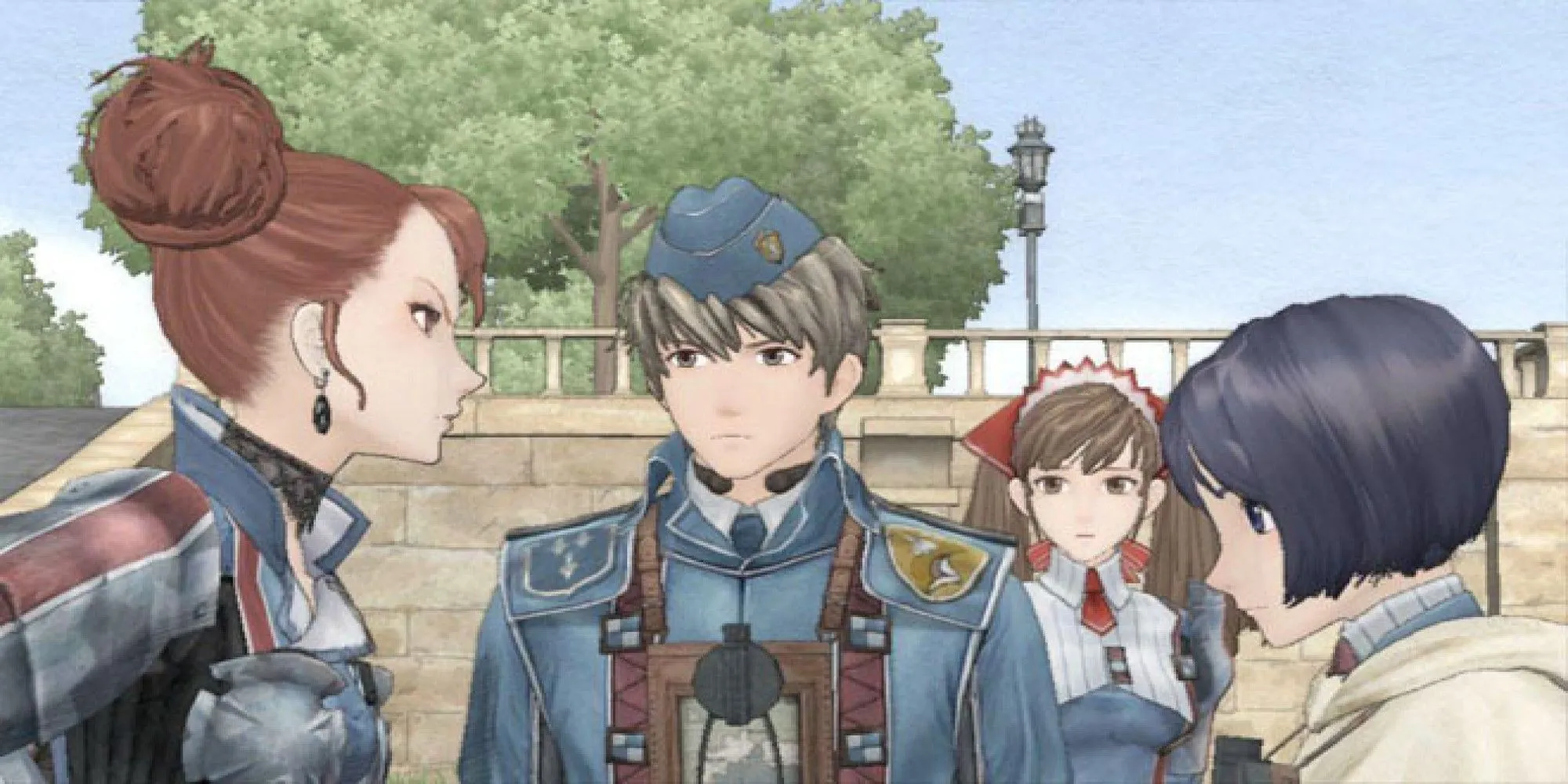 Ảnh chụp gameplay từ Valkyria Chronicles với phong cách đồ họa anime đặc trưng