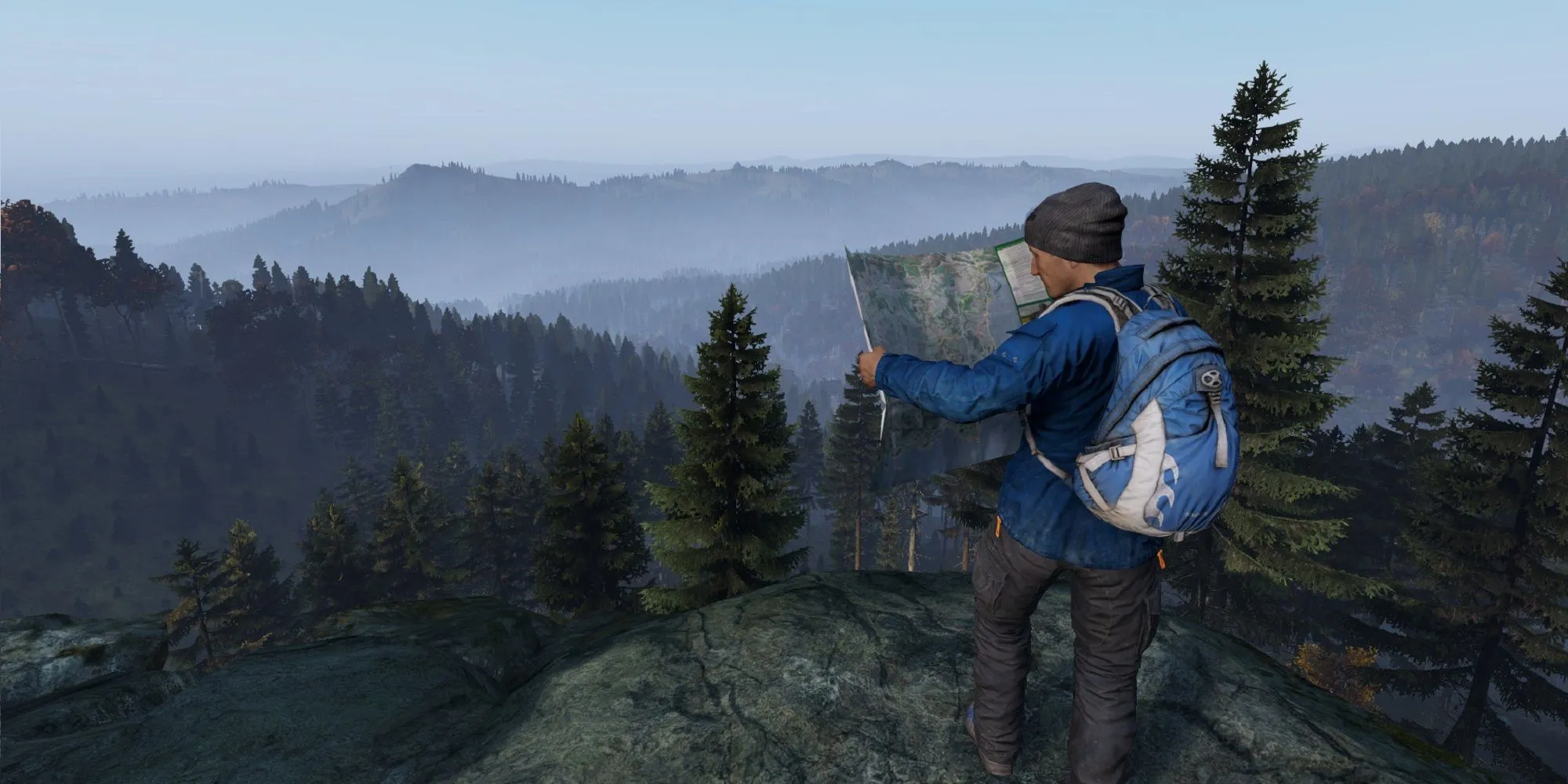 Ảnh chụp màn hình game DayZ, thể hiện không khí sinh tồn khắc nghiệt tại Chernarus, một nước cộng hòa Xô Viết cũ tràn ngập zombie.