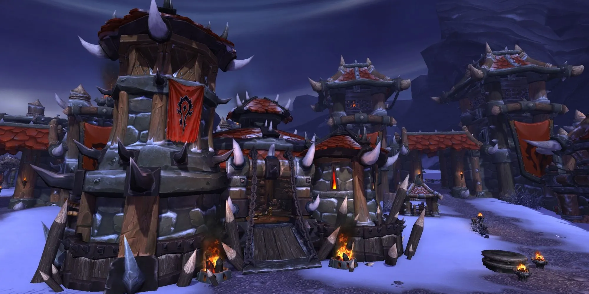 Ảnh chụp màn hình môi trường game World of Warcraft Warlords of Draenor với quang cảnh thiên nhiên hùng vĩ