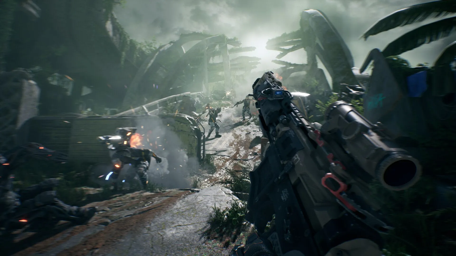 Ảnh gameplay của La Quimera, tựa game FPS mới từ nhà phát triển Reburn]