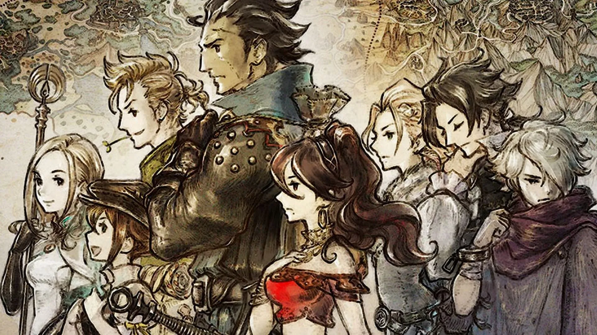 Artwork đẹp mắt theo phong cách 2D-HD của game JRPG Octopath Traveler