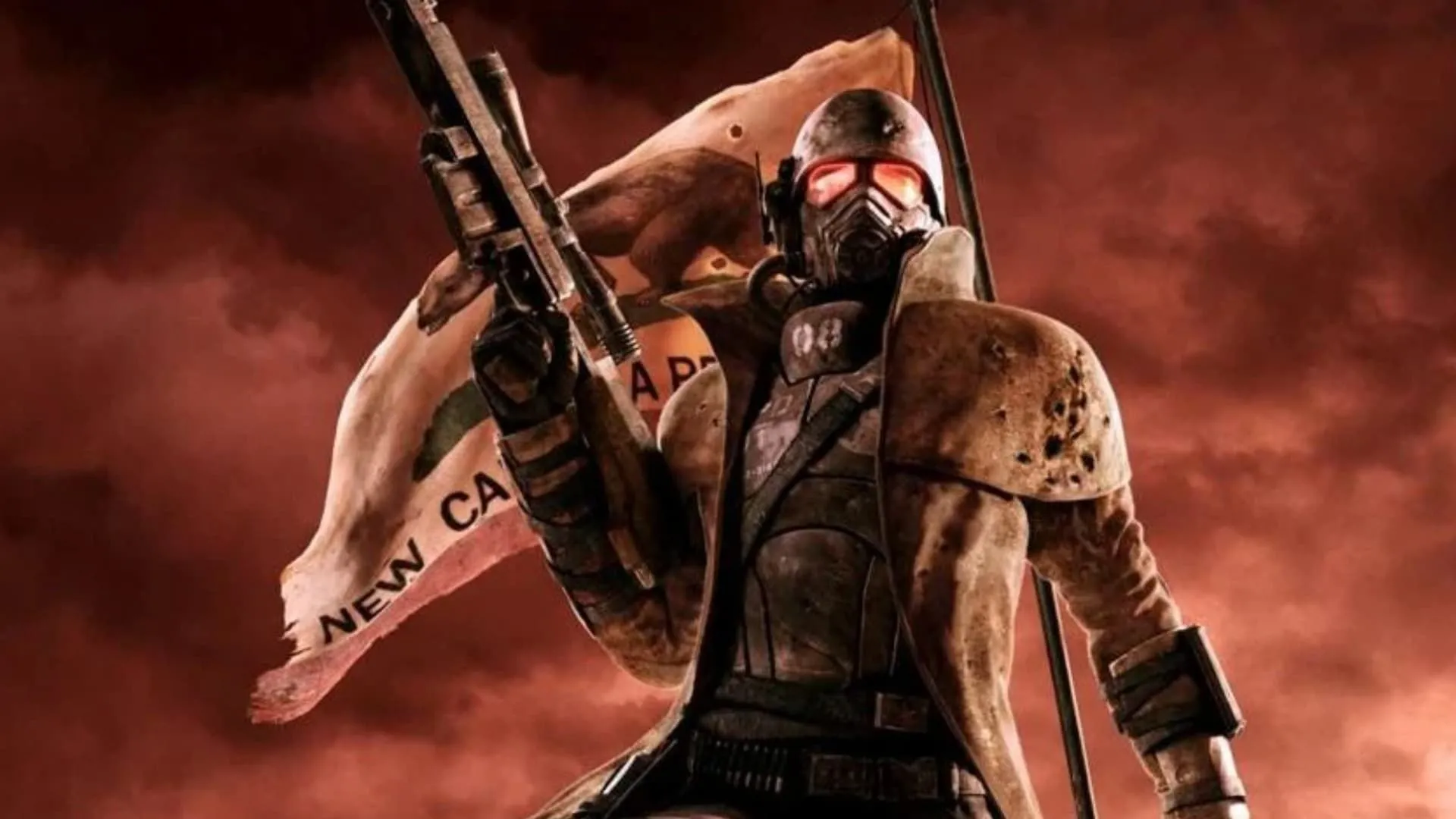 Artwork quảng bá game RPG thế giới mở Fallout: New Vegas lấy bối cảnh vùng đất hoang hậu tận thế