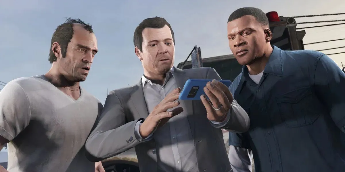 Ba nhân vật chính Michael, Franklin và Trevor trong Grand Theft Auto V.