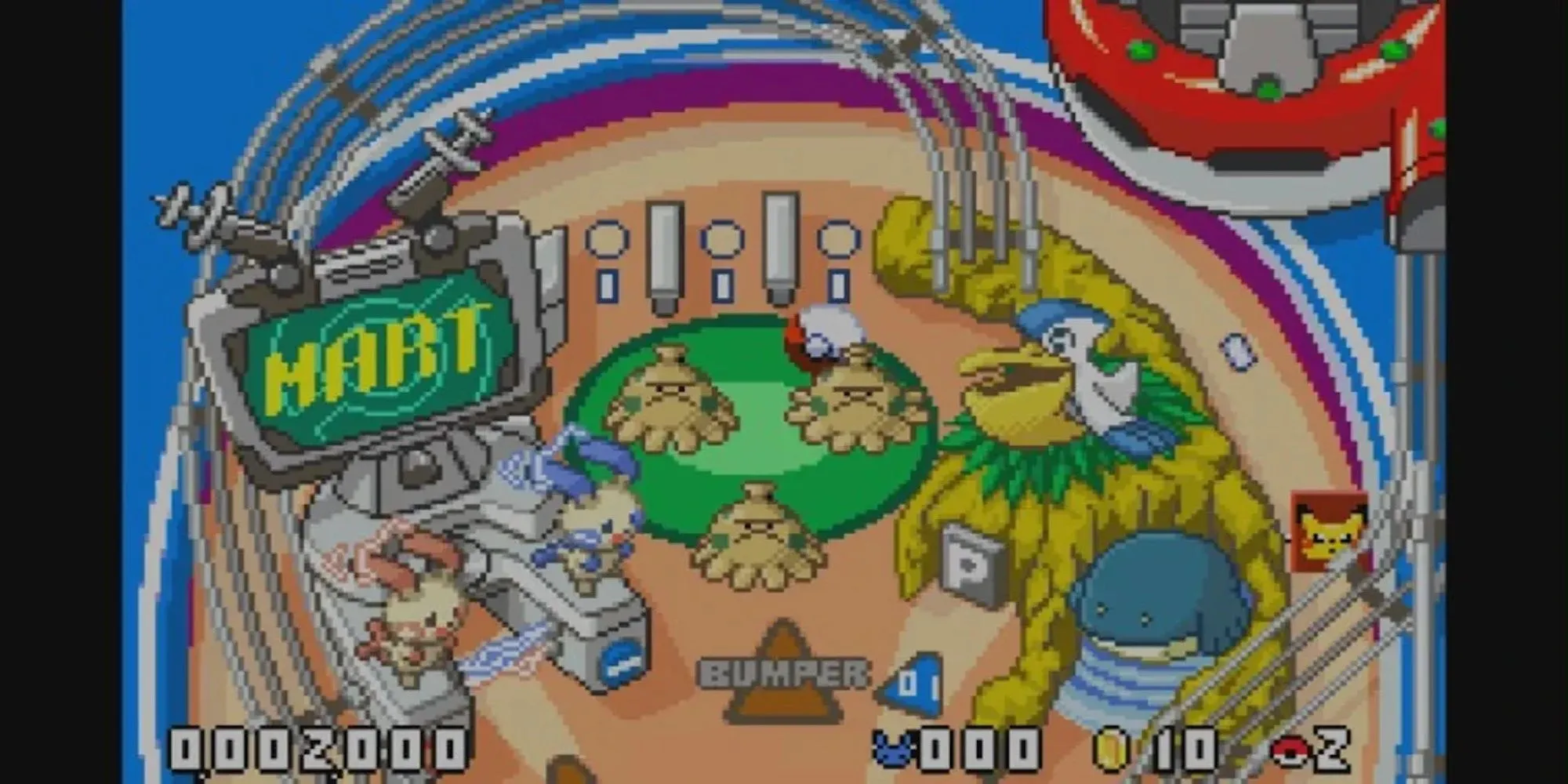 Bàn pinball chủ đề Pokémon trong game Pokémon Pinball: Ruby &amp; Sapphire