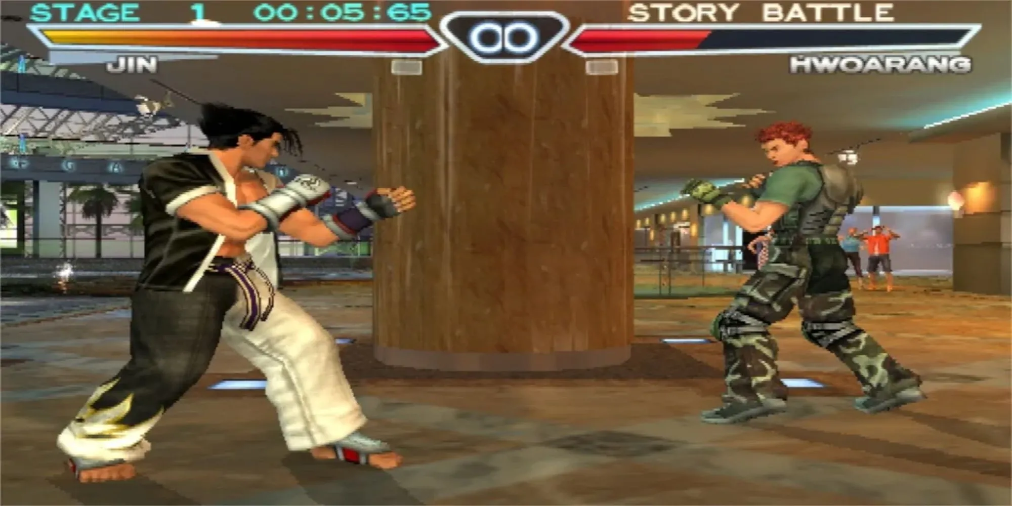 Bìa game đối kháng Tekken 4 trên PlayStation 2 với dàn võ sĩ quen thuộc