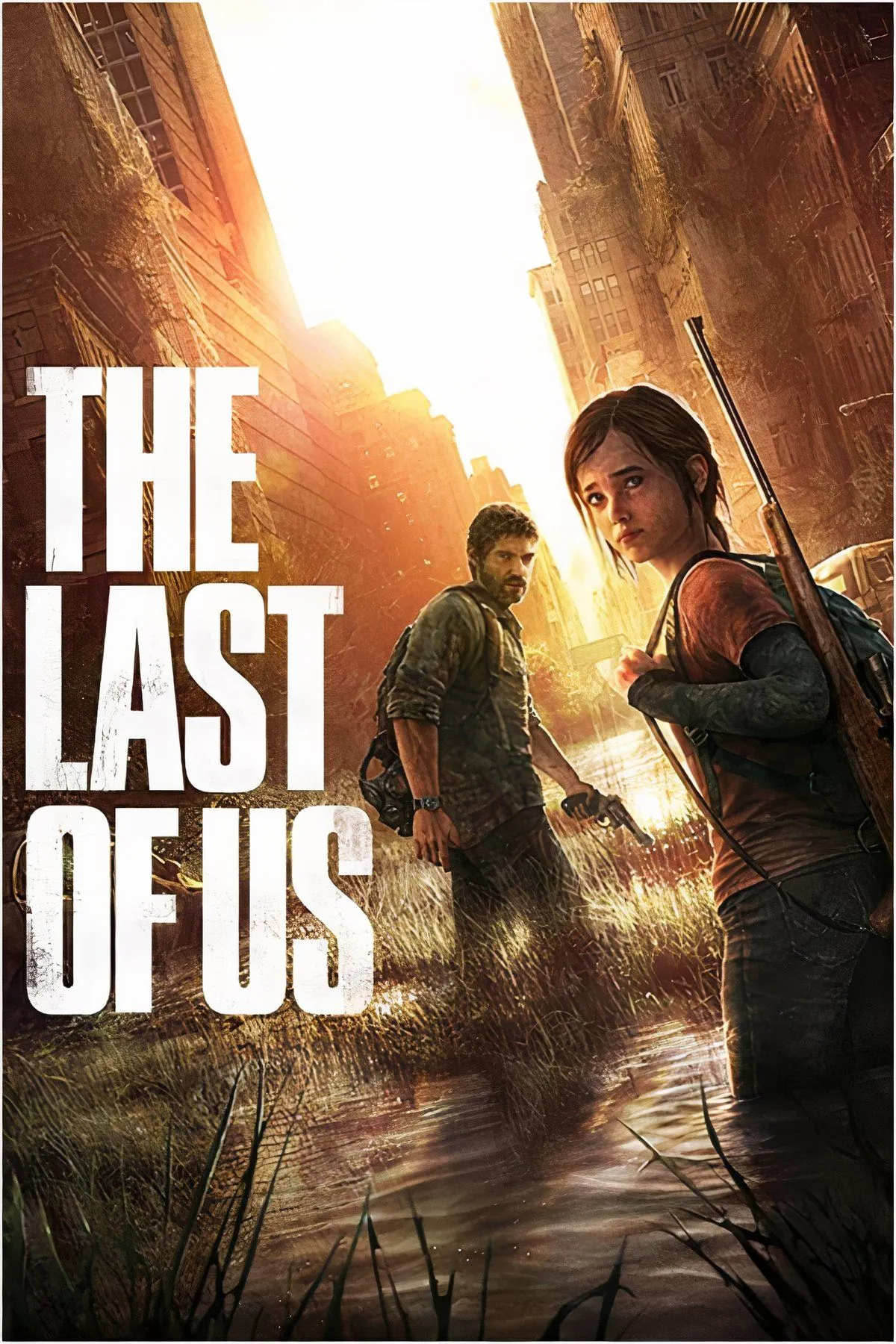 Bìa game The Last of Us Part I với hình ảnh Joel và Ellie
