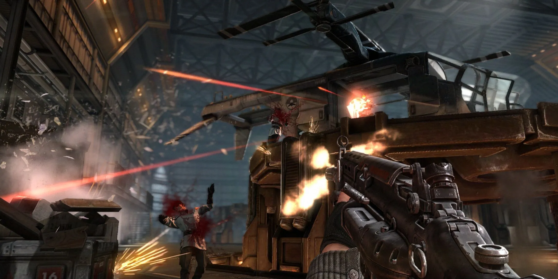 BJ Blazkowicz bắn hạ những người lính phát xít trong Wolfenstein: The New Order