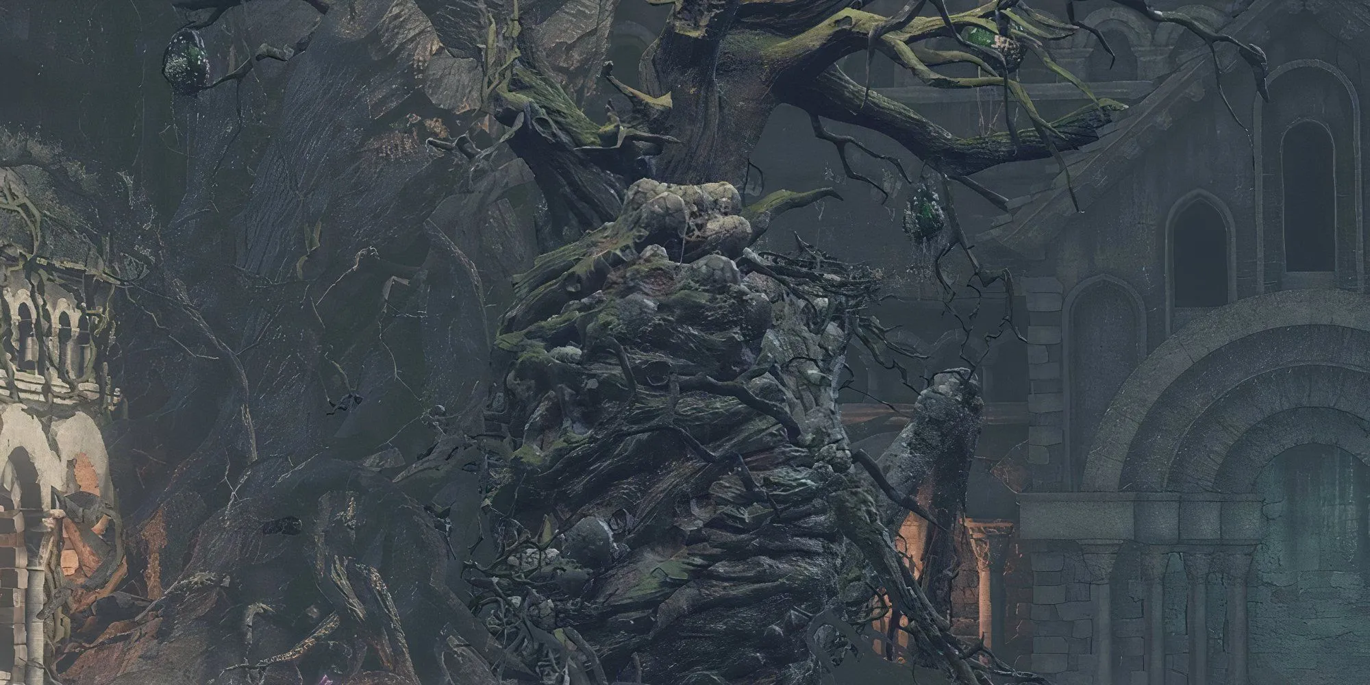 Top 10 Boss Nhiều Phase Khó Chịu Nhất Dòng Game Soulsborne 1 Boss Curse-Rotted Greatwood nhiều phase trong Dark Souls 3 với các bọc mủ dễ bị tổn thương