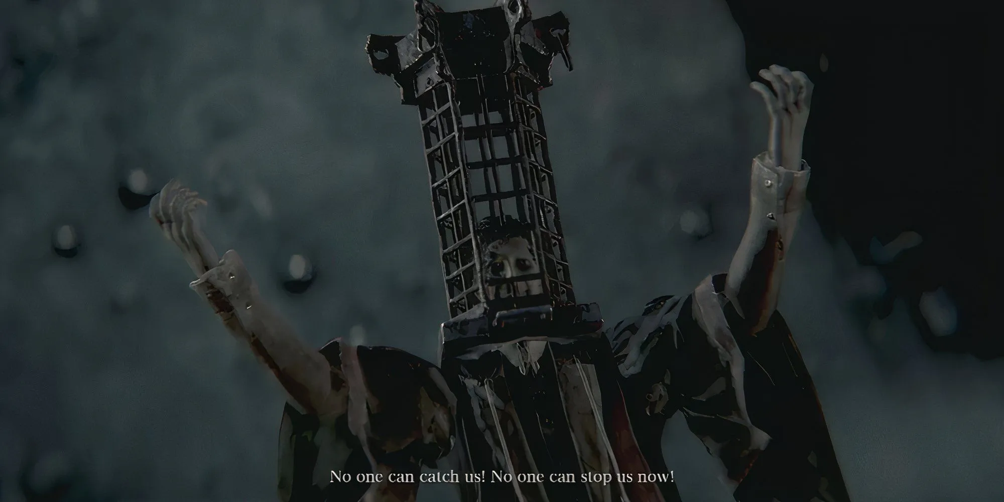 Boss Micolash nhiều phase trong Bloodborne đang chạy trốn người chơi