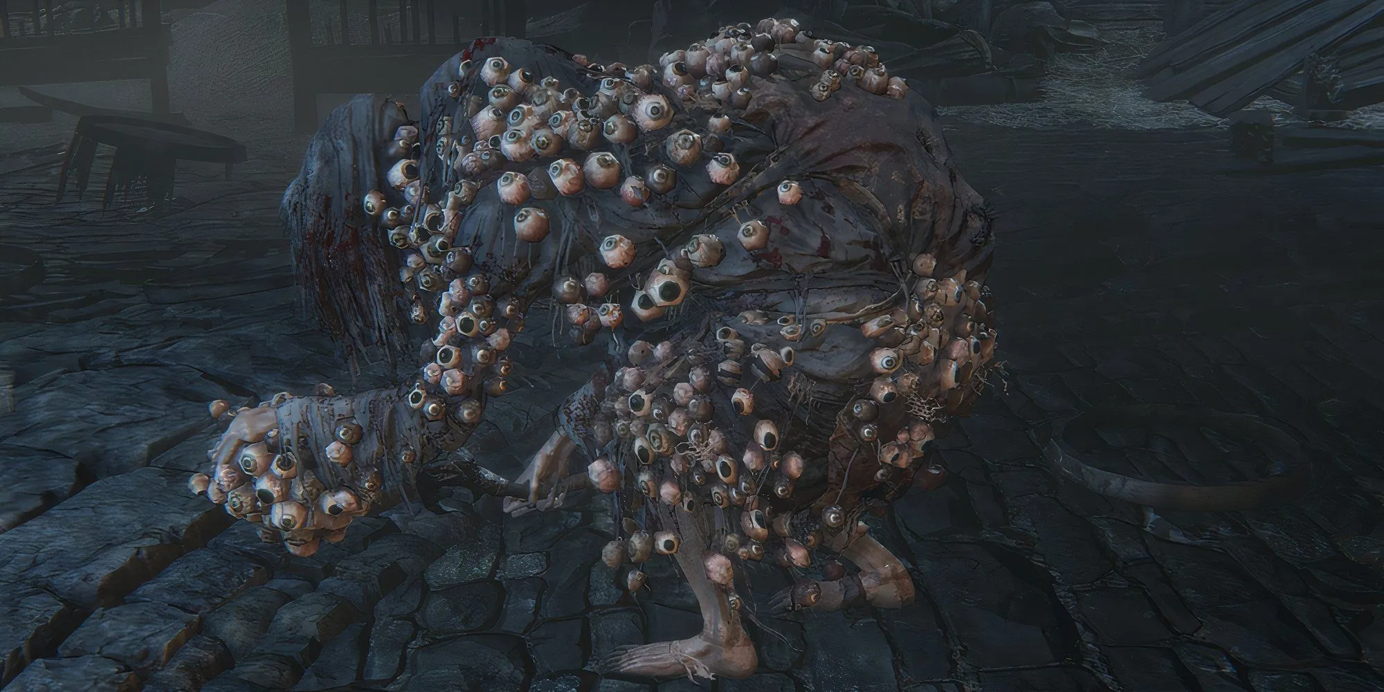 Boss The Witch of Hemwick nhiều phase trong Bloodborne với không khí u ám