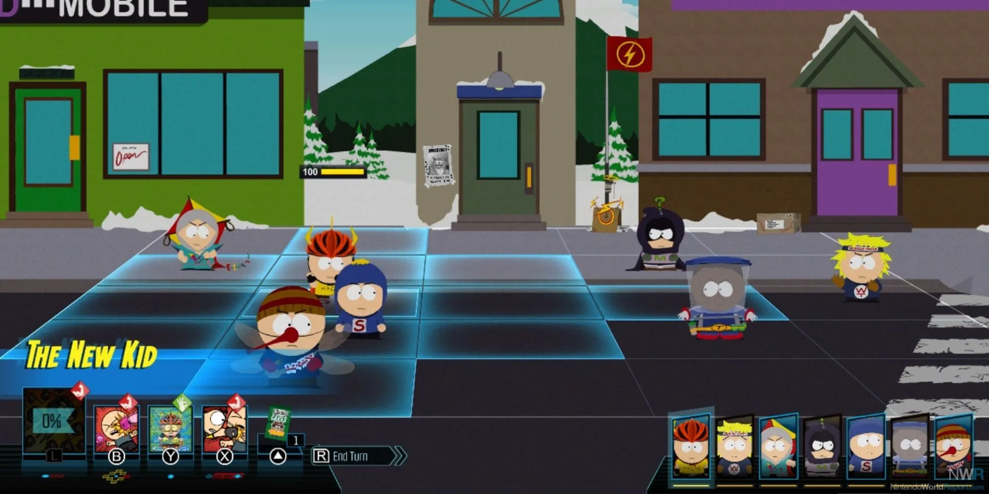 Các nhân vật South Park trong hệ thống chiến đấu theo lượt của The Fractured But Whole