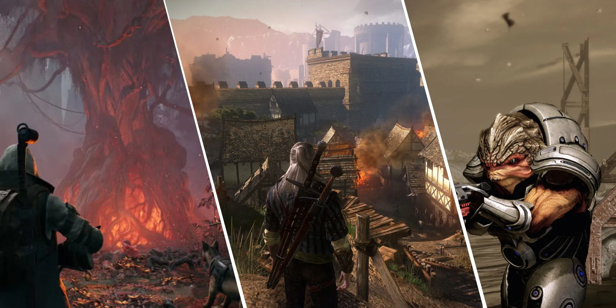 Cận cảnh nhân vật trong một trận chiến game RPG như Assassin's Creed Shadows