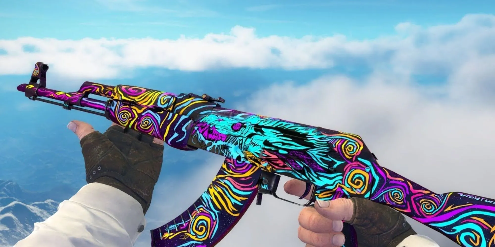 Cận cảnh skin AK47 Nightwish đầy màu sắc và họa tiết ma mị trong CS2