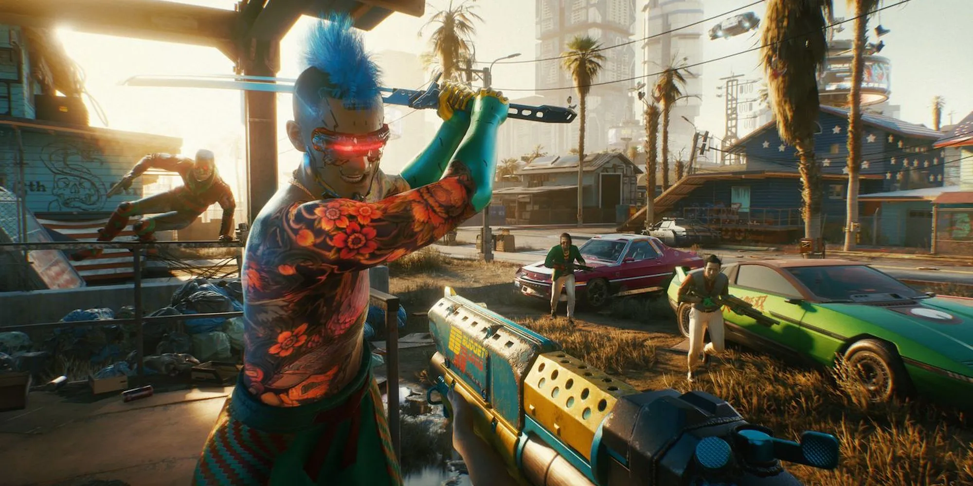 Cảnh chiến đấu giữa trận trong Cyberpunk 2077