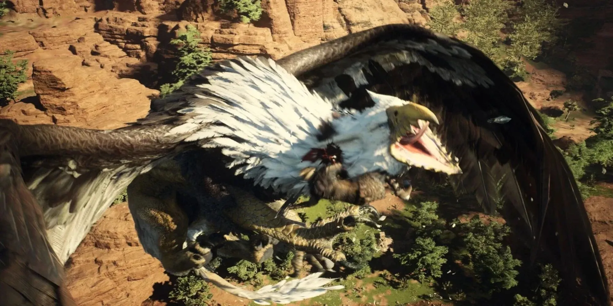 Cảnh chiến đấu hoành tráng với quái vật khổng lồ trong Dragon's Dogma 2