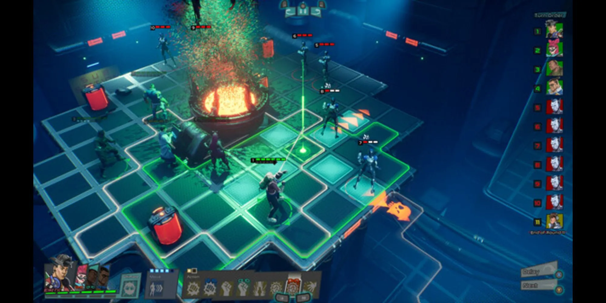 Cảnh chiến đấu trong game Capes với các siêu anh hùng sử dụng kỹ năng
