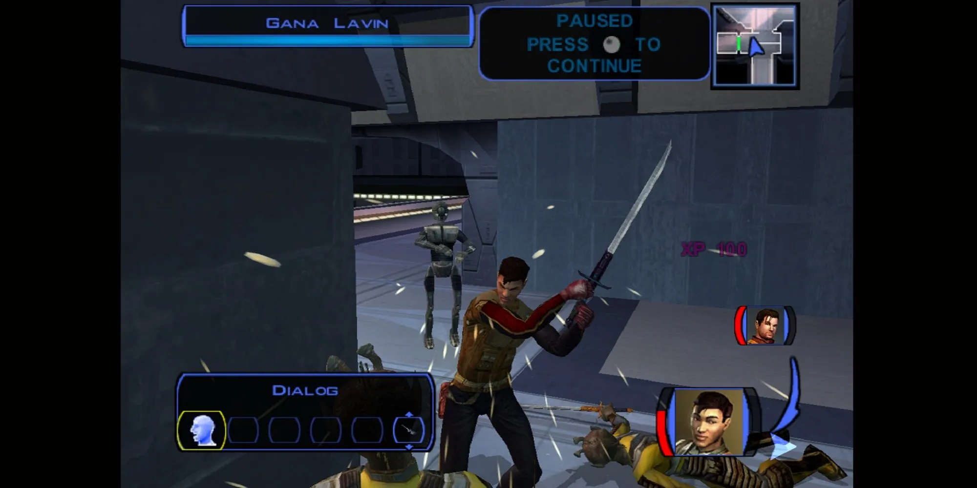Cảnh chiến đấu trong Star Wars Knights of the Old Republic KotOR