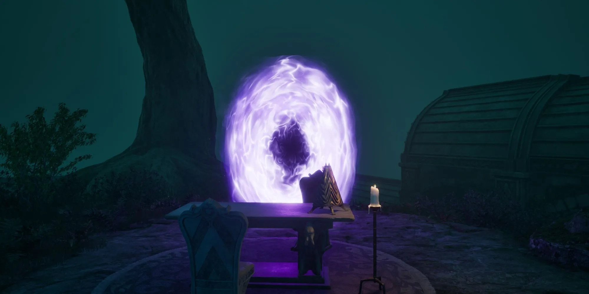 Cánh cổng cho phép quay trở lại Cyrodiil từ Shivering Isles trong Oblivion Remastered