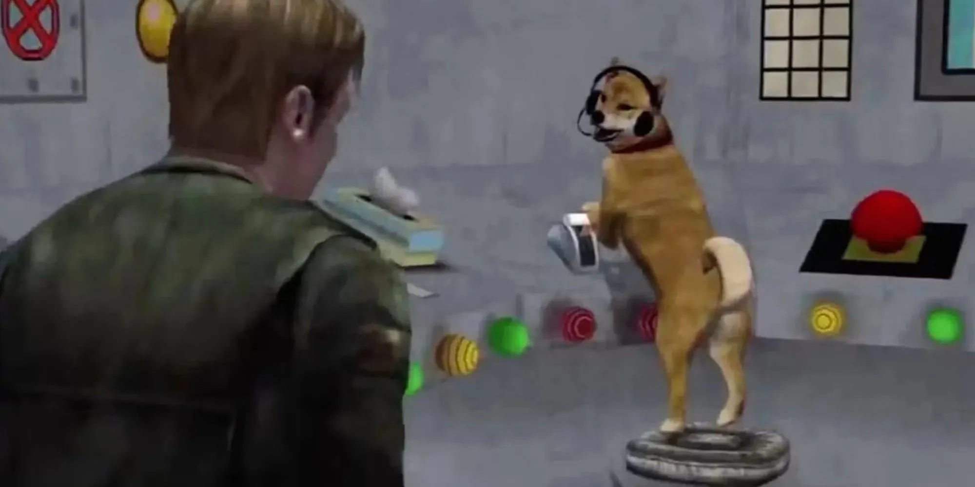 Cảnh kết thúc bí mật Dog Ending trong Silent Hill 2, một chú chó điều khiển mọi thứ