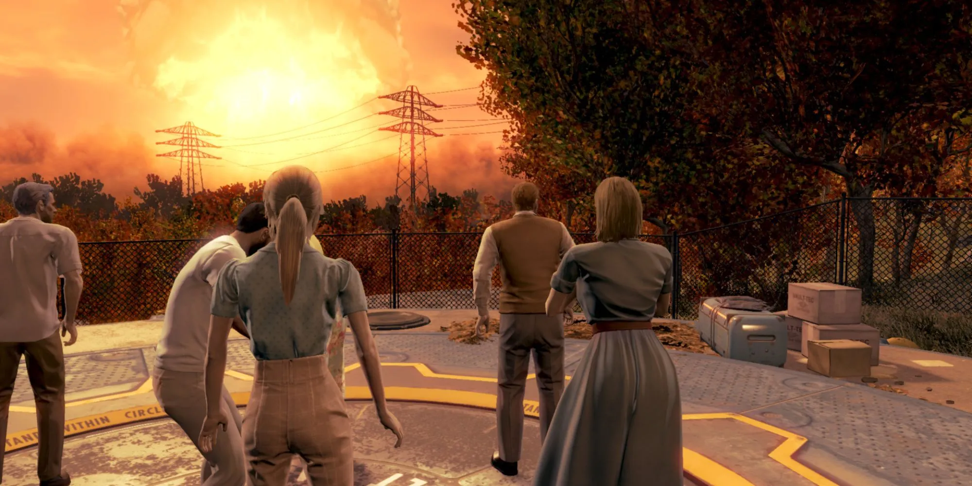 Cảnh mở đầu vụ nổ hạt nhân trong Fallout 4