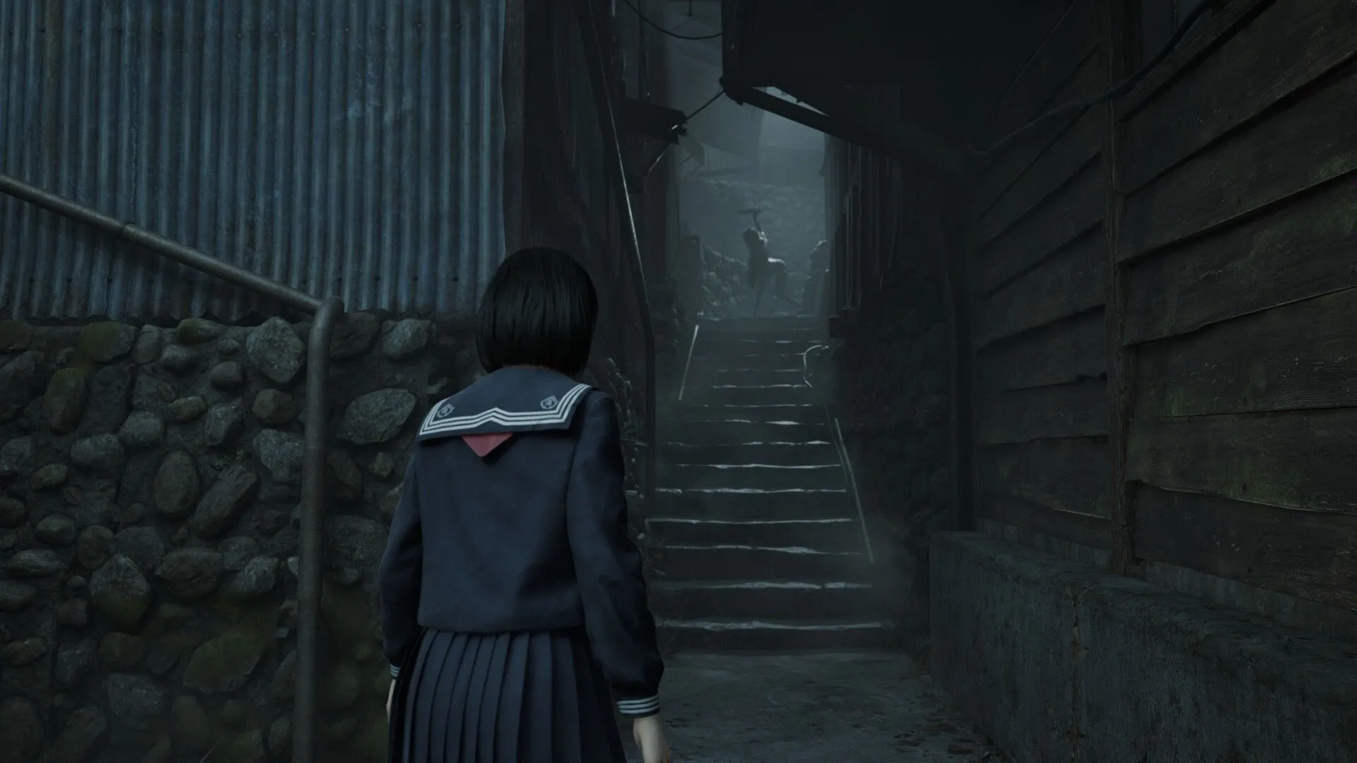 Cảnh trong game Silent Hill f với nhân vật nữ và những bông hoa đỏ, minh họa cho nội dung gây tranh cãi của tựa game kinh dị này.