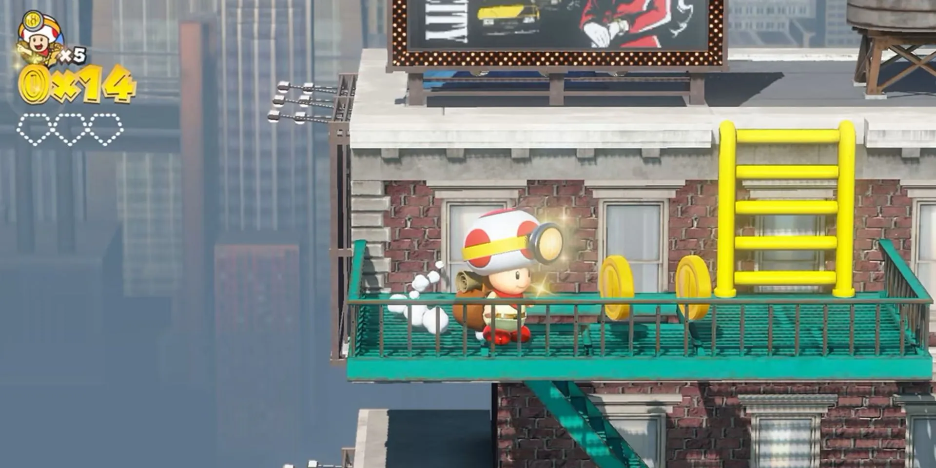 Captain Toad ở New Donk City trong Captain Toad: Treasure Tracker