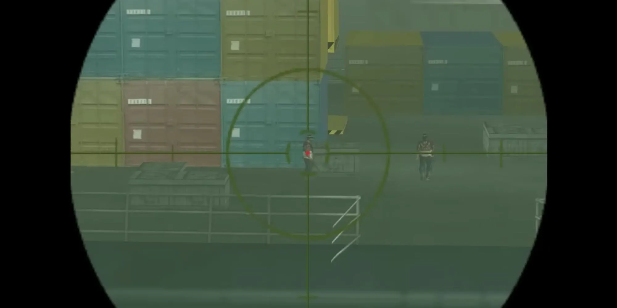 Claude sử dụng súng bắn tỉa yểm trợ cho 8-Ball đặt bom tại cảng Portland trong nhiệm vụ Bomb Da Base Act 2 GTA 3