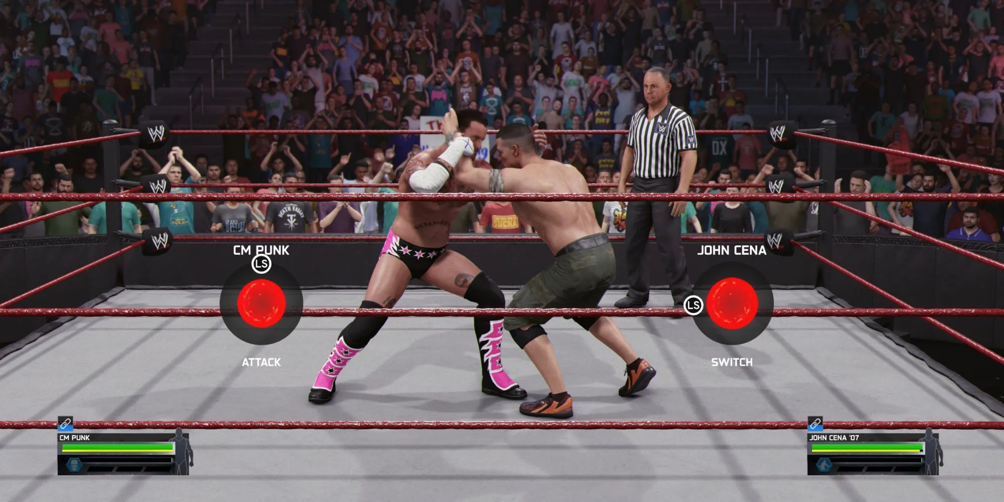 CM Punk đối đầu John Cena một trận đấu kinh điển trong WWE 2K25