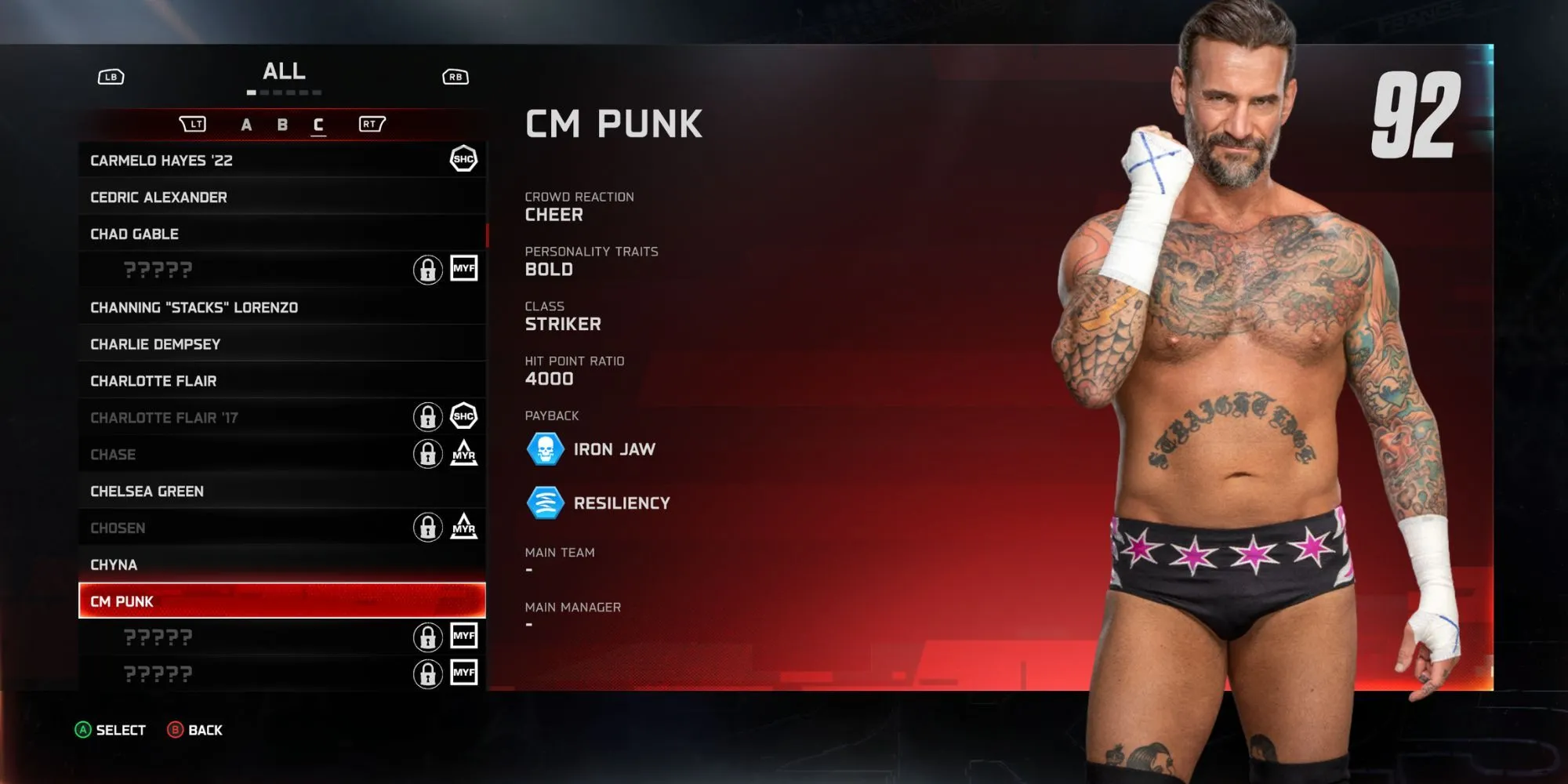 CM Punk tung ra những đòn đánh nhanh và hiểm hóc đặc trưng của phong cách Striker trong WWE 2K25