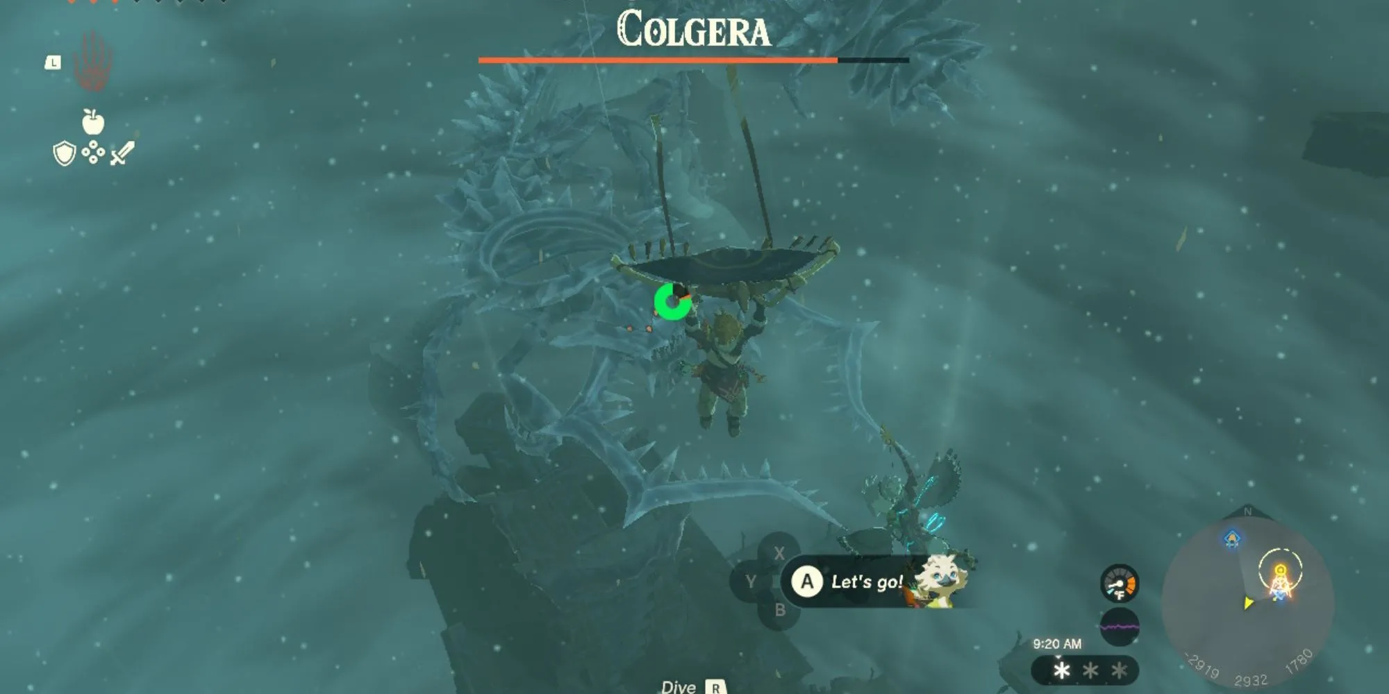 Colgera, boss Gió khổng lồ trong The Legend of Zelda: Tears of the Kingdom, dễ bị đánh bại