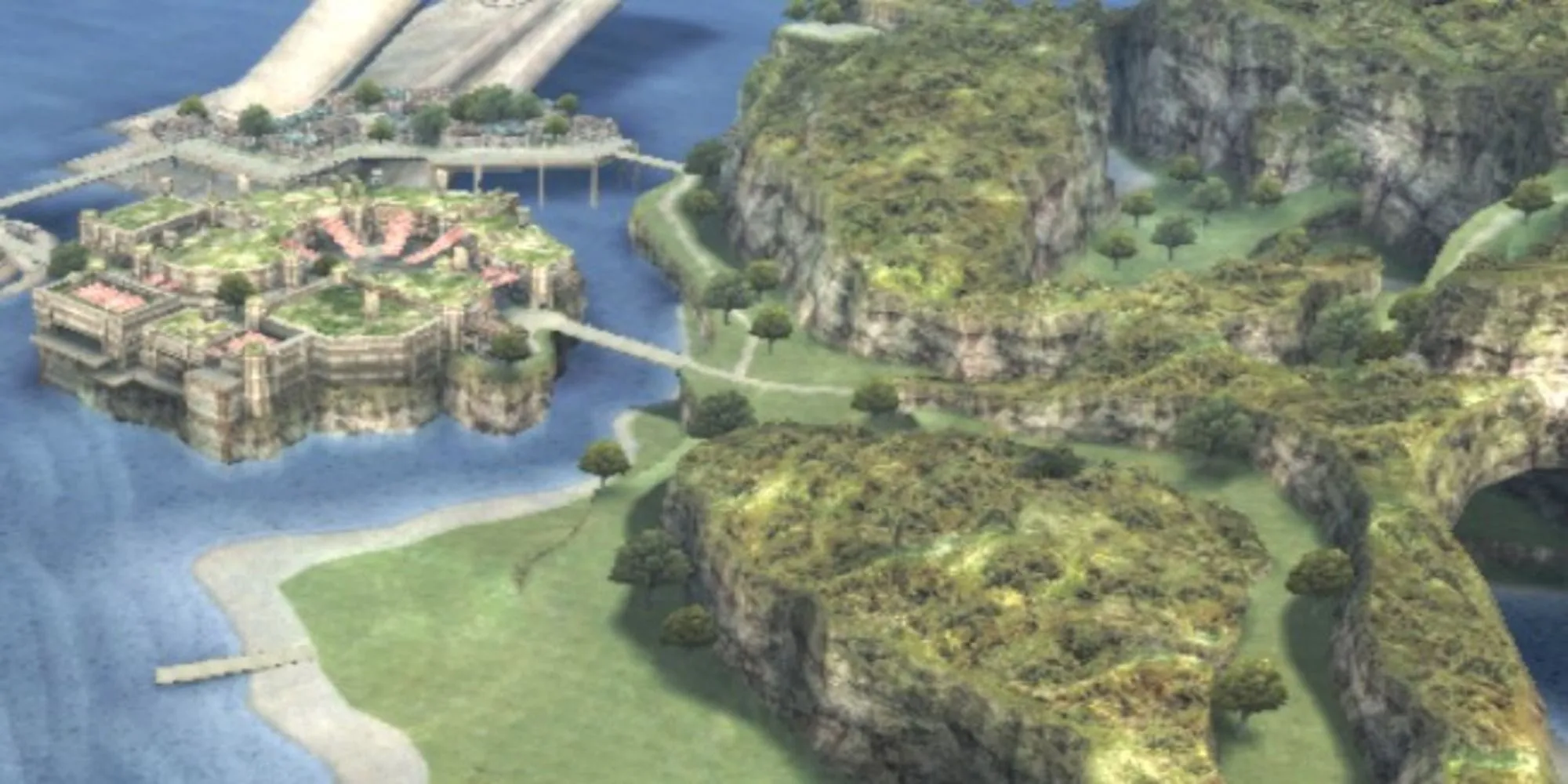 Colony 9 trong Xenoblade Chronicles 1 sau phần credit, một khu vực hướng dẫn game đáng nhớ