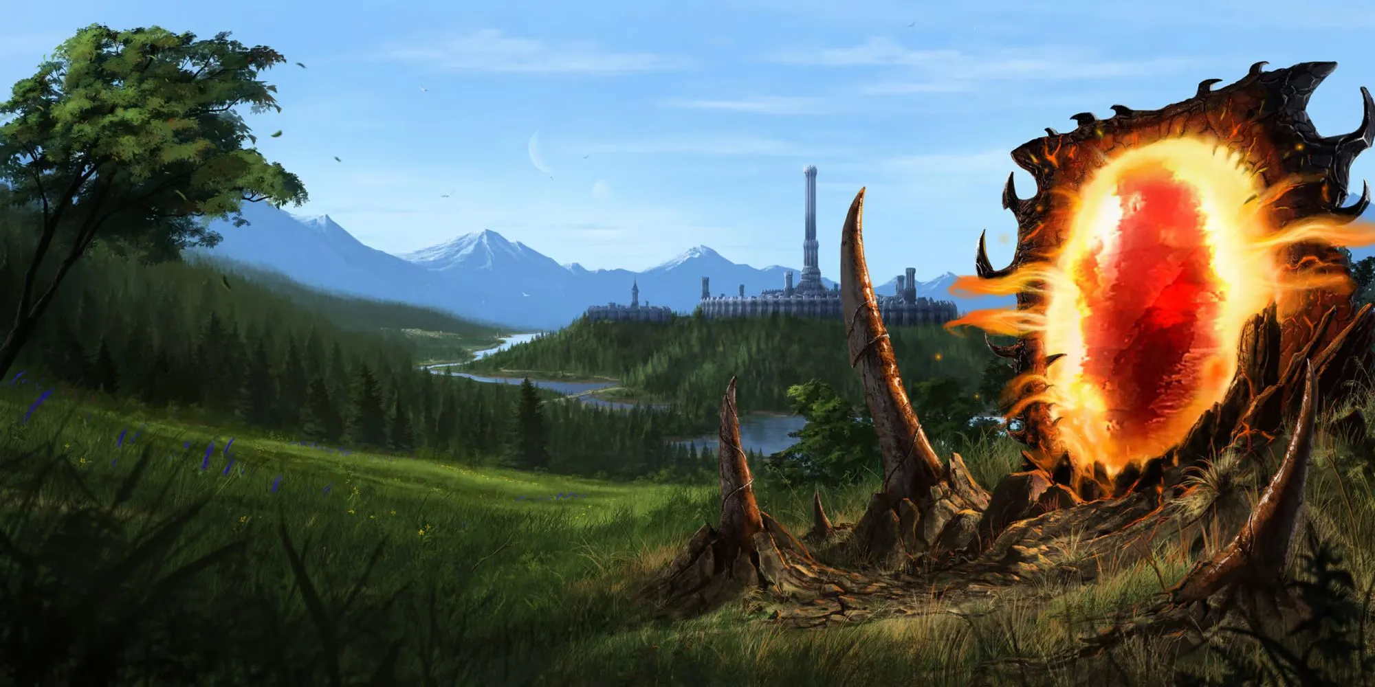 Concept art cổng Oblivion từ dự án Skyblivion