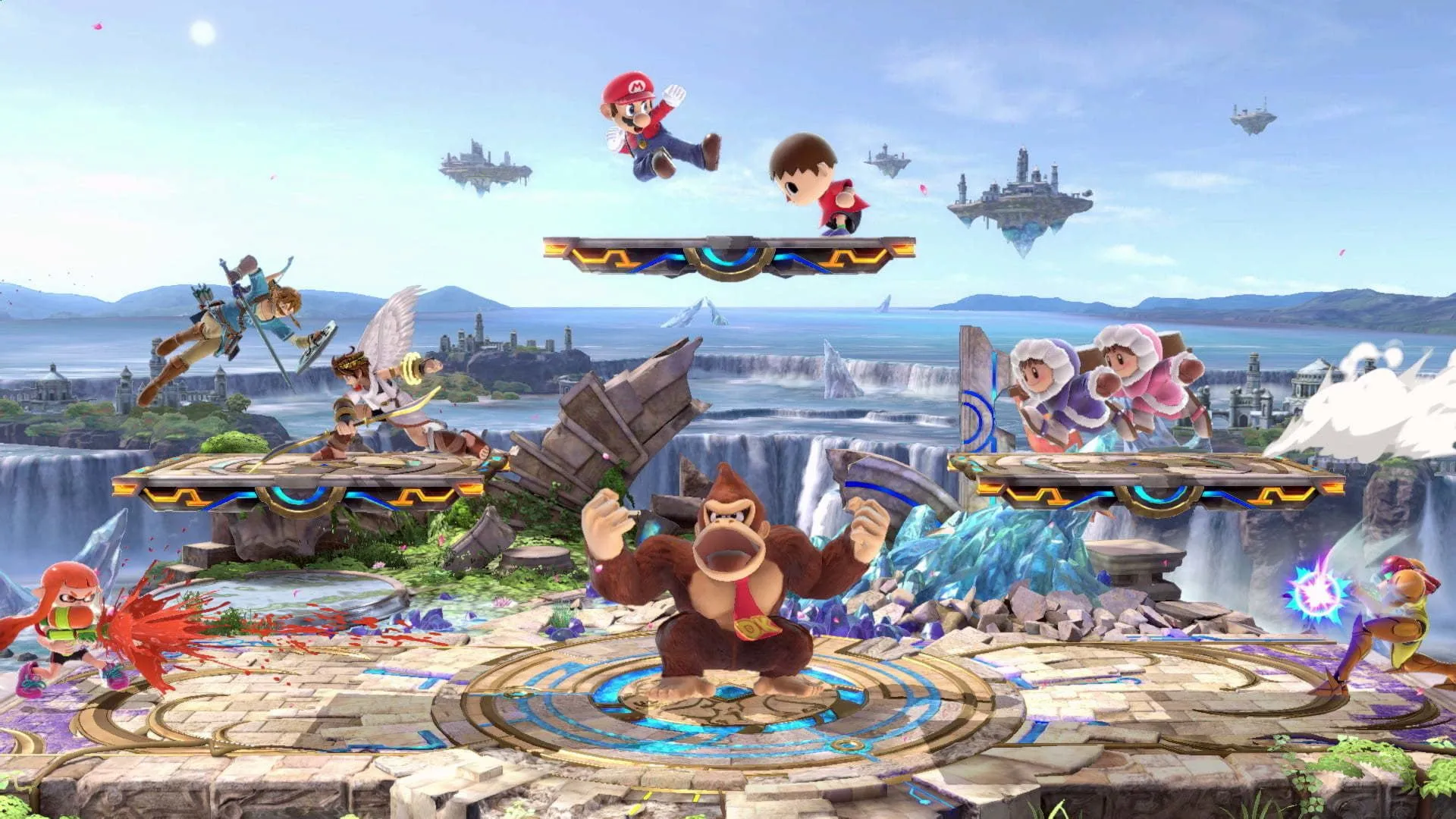 Dàn nhân vật đông đảo tham gia trận chiến trong Super Smash Bros Ultimate, nổi tiếng với vấn đề online
