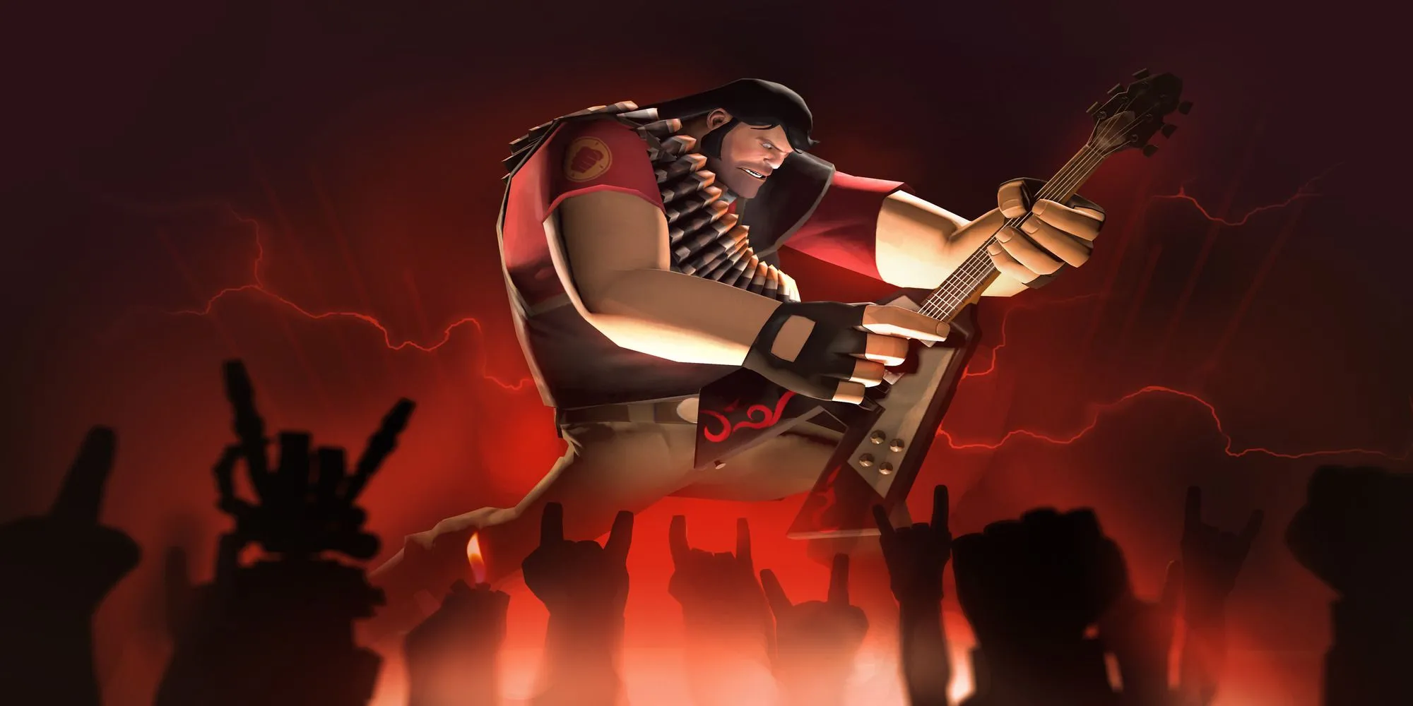 Dàn nhân vật Team Fortress 2 với các loại mũ và trang bị đặc trưng