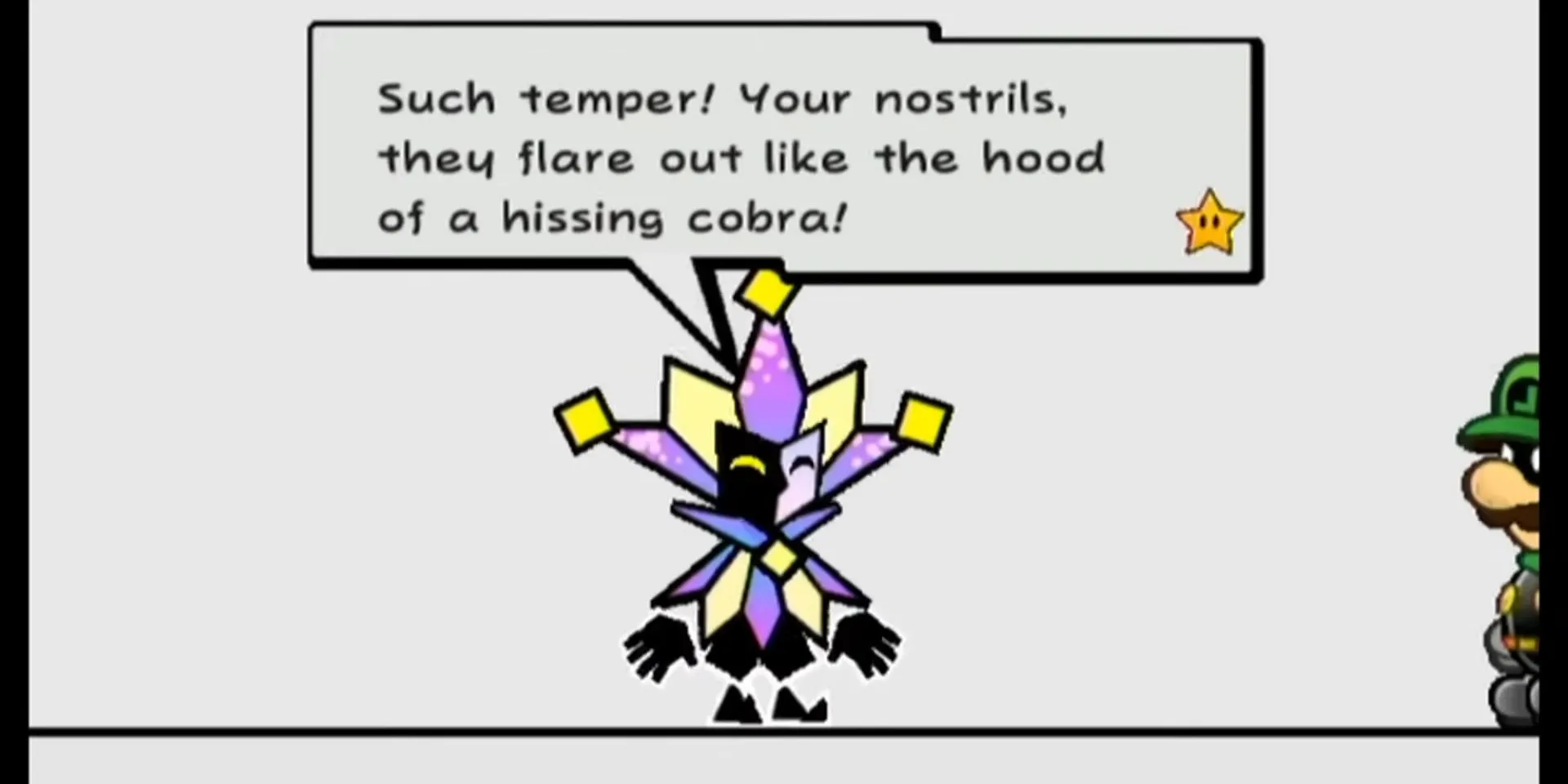 Dimentio talks to Mr. L in Super Paper Mario