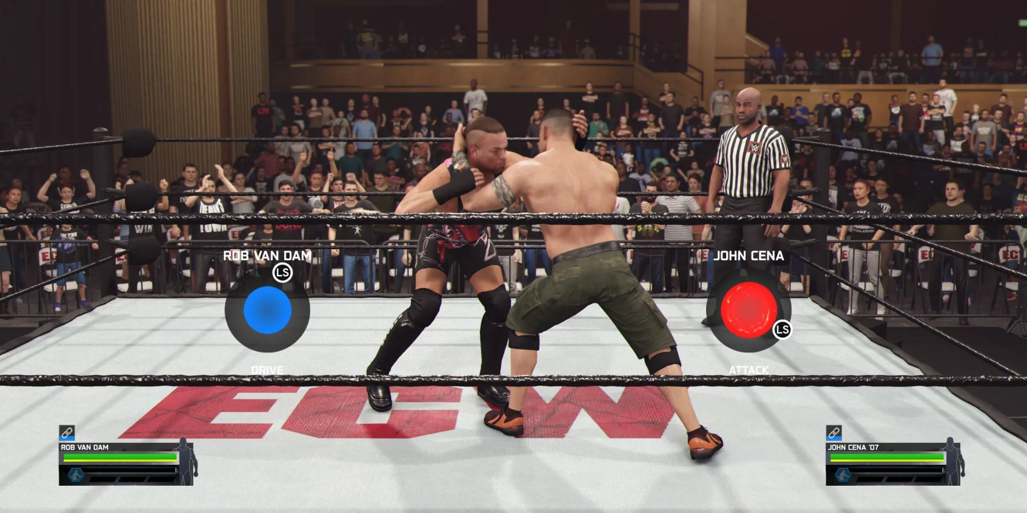 Đô vật thực hiện chuỗi vật trong WWE 2K25, tạo nên những khoảnh khắc căng thẳng