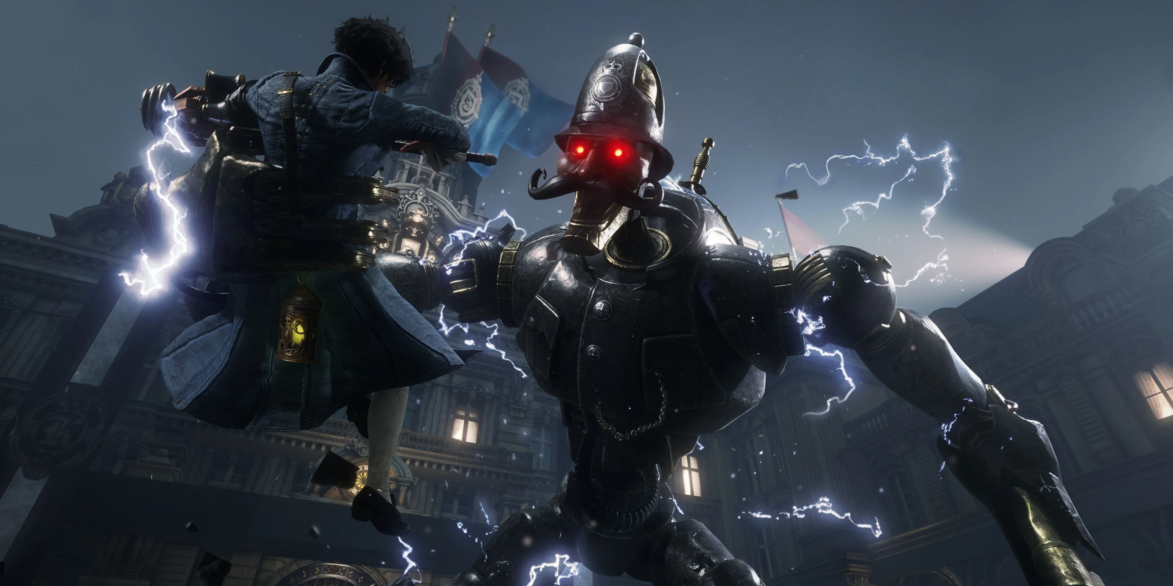Đối đầu với boss Scrapped Watchman trong game Lies of P.