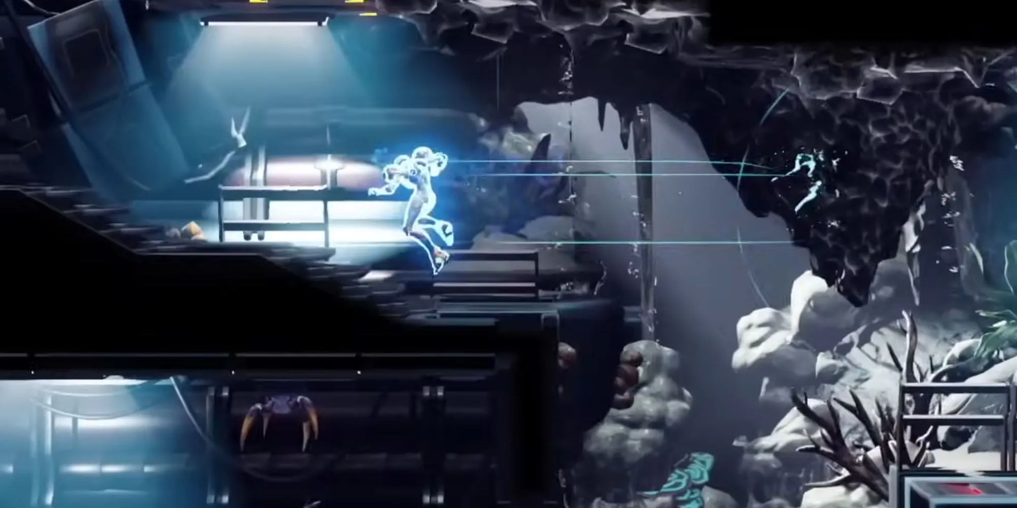 Flash Shift trong Metroid Dread giúp Samus di chuyển tức thời một khoảng cách ngắn