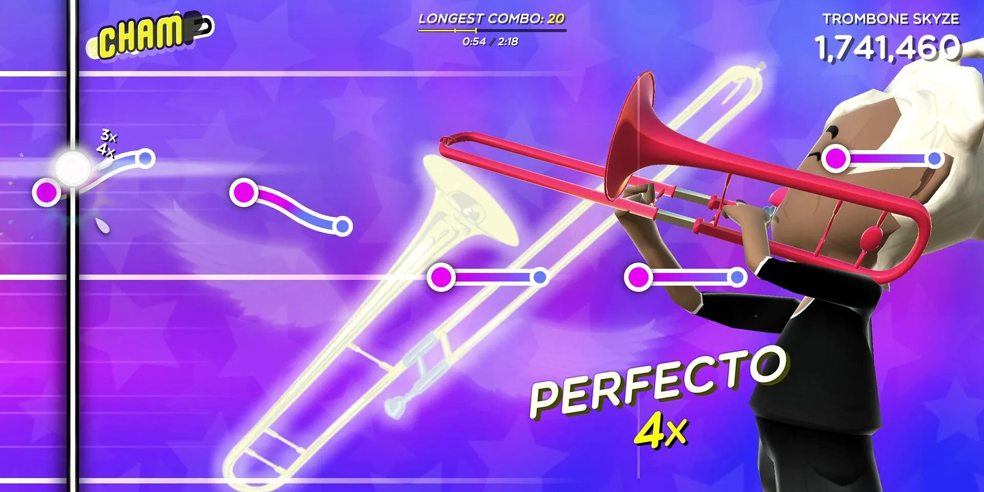 Gameplay của Trombone Champ