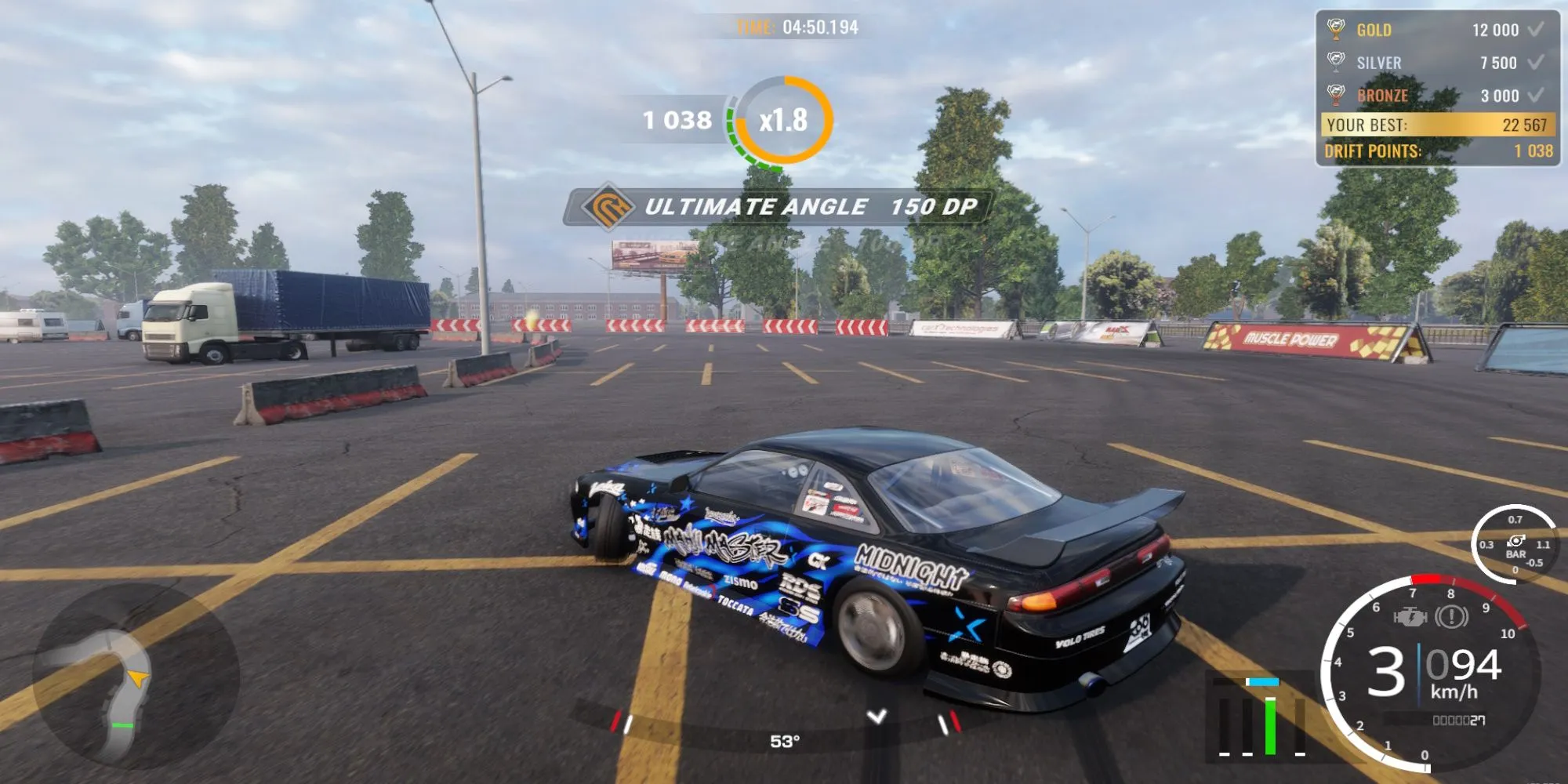 Gameplay drift xe đỉnh cao trong CarX, tựa game tập trung vào kỹ năng drift và tùy chỉnh xe