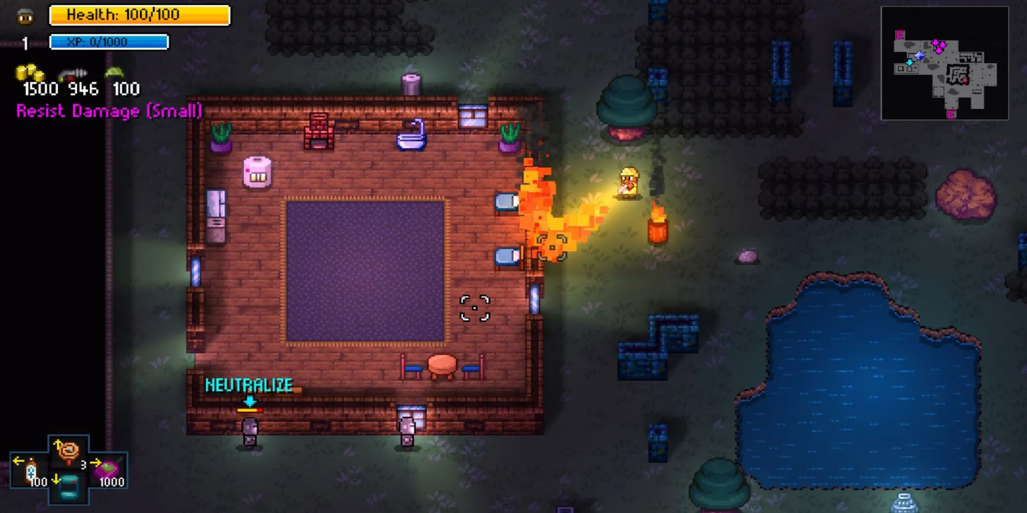 Gameplay Streets of Rogue thể hiện cảnh hỗn loạn trong thành phố