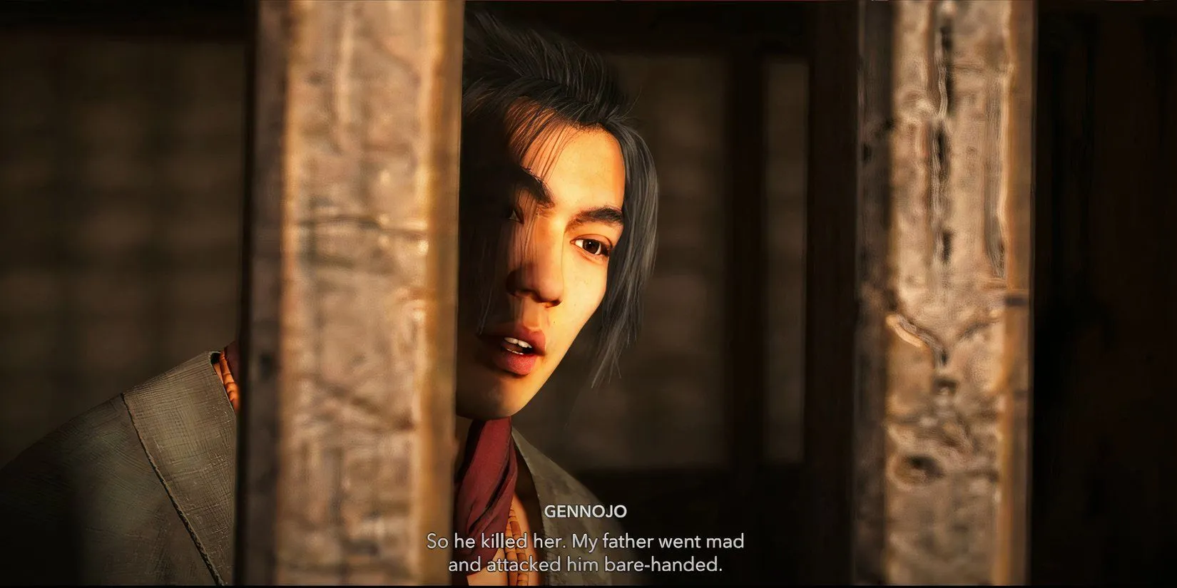 Gennojo kể cho Naoe về quá khứ của mình trong Assassin's Creed Shadows