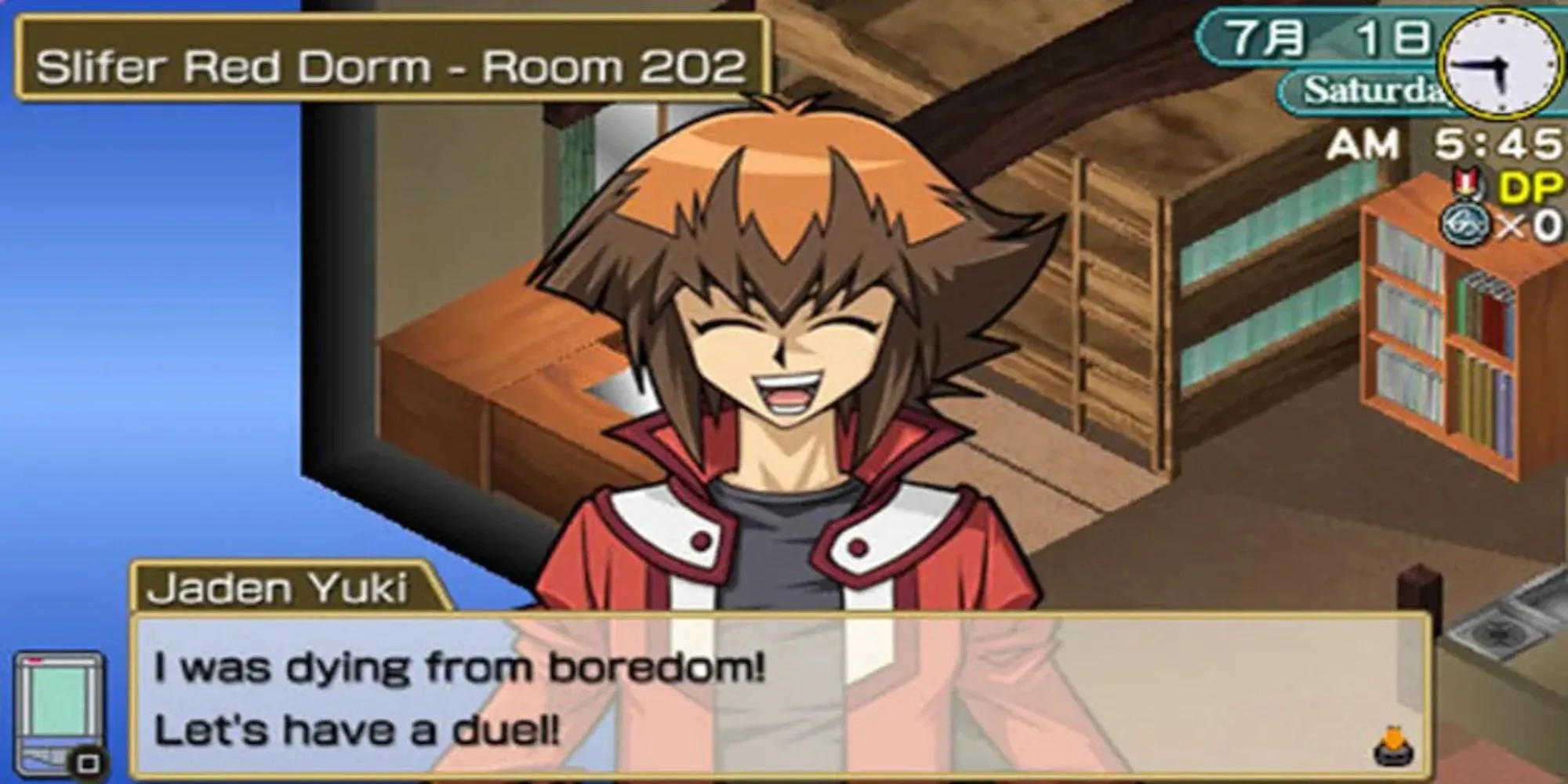 Giao diện một trận đấu bài trong game Yu-Gi-Oh! Tag Force 5 trên PSP