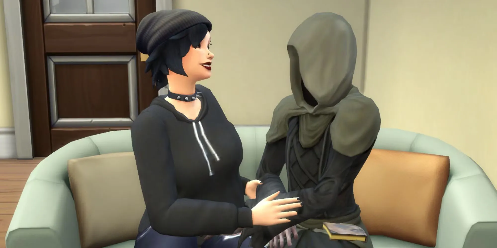 Grim Reaper xuất hiện trong game The Sims 4 để thu thập linh hồn, có thể bị tán tỉnh.