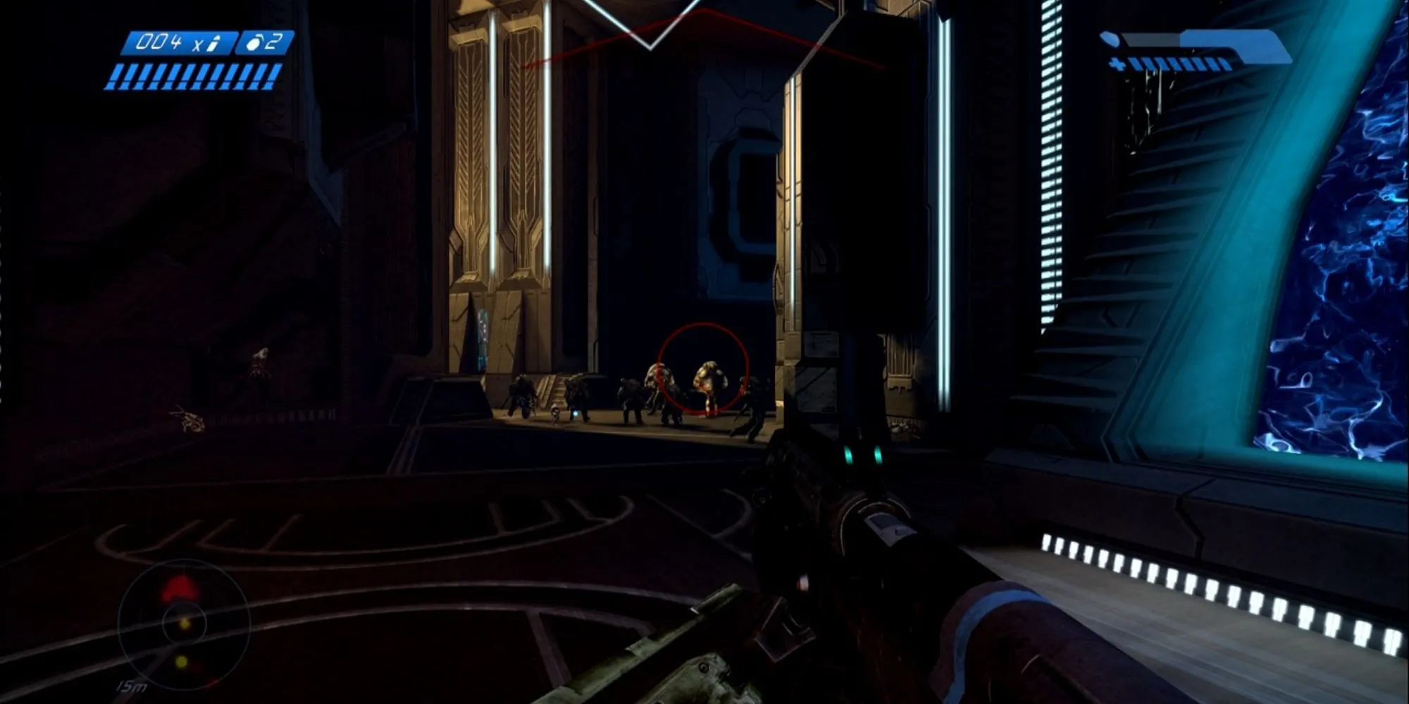Halo Combat Evolved Anniversary The Flood như hiển thị trong màn chơi Library được làm lại.