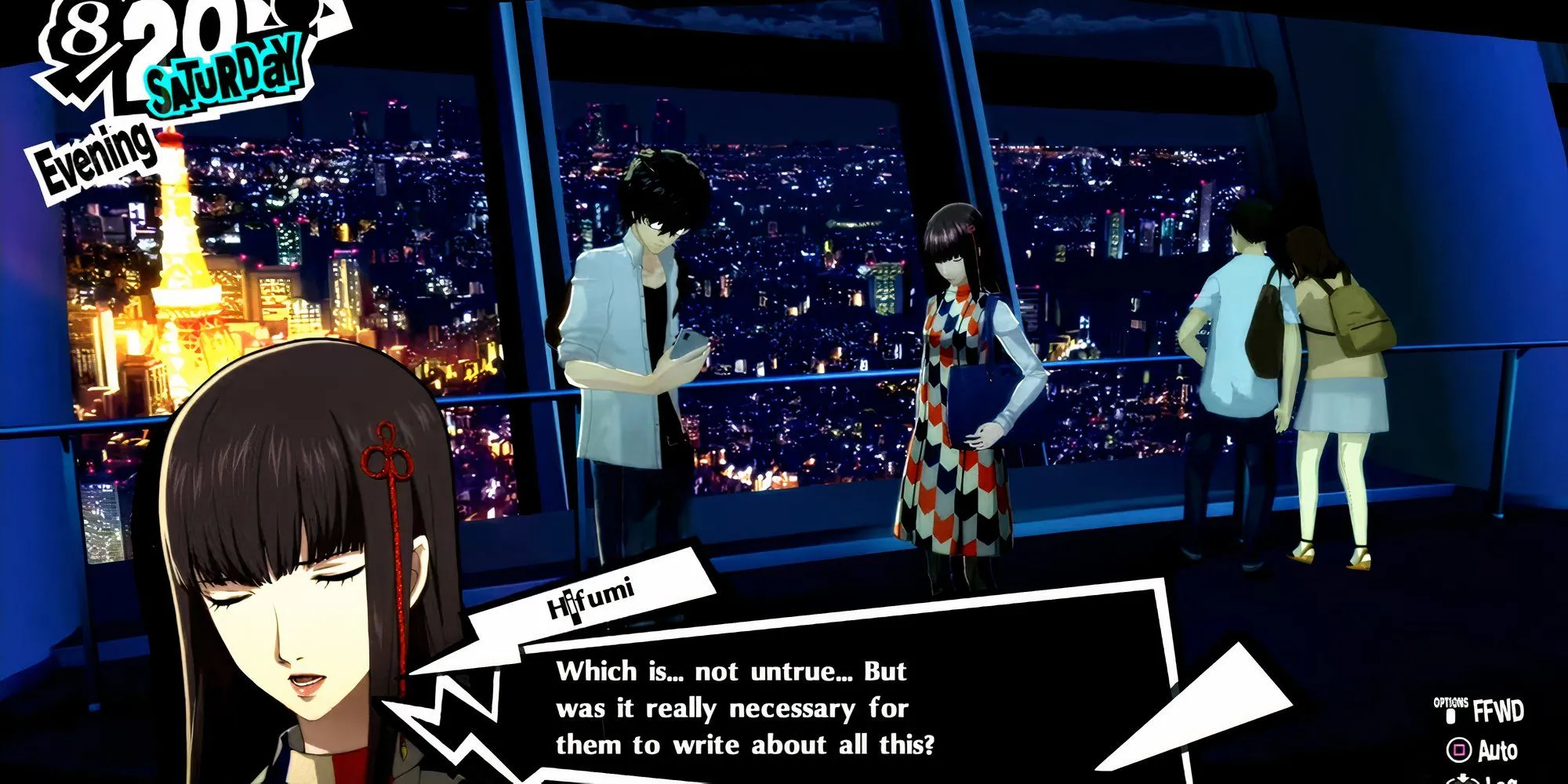 Hifumi kể cho Joker về gia đình cô ấy trong Persona 5 Royal